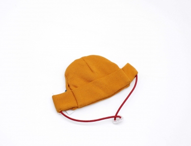 Шапка Бини трикотаж оранжевая