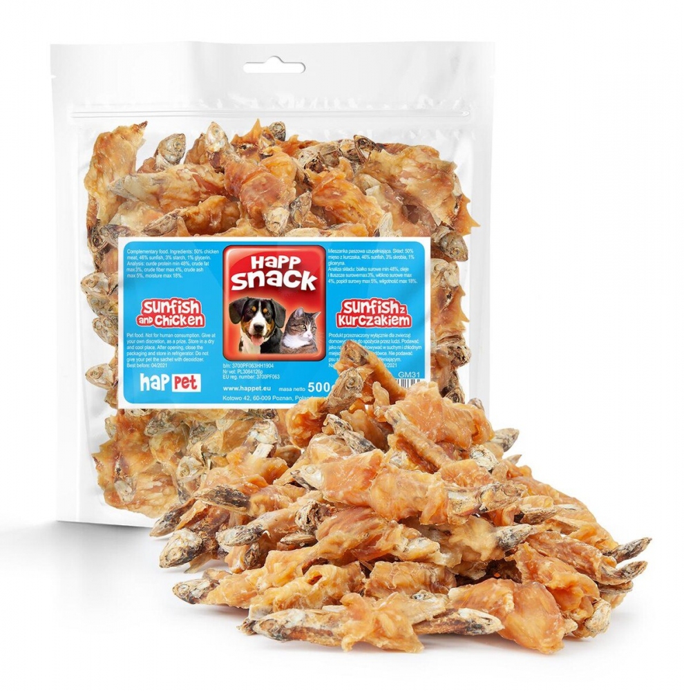 Анчоусы с курицей - лакомство для собак и кошек 500 г