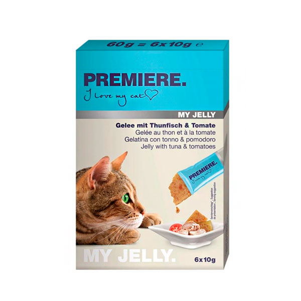 Ласощі в желе Premier my jelly з тунцем і томатом, 6х10 г