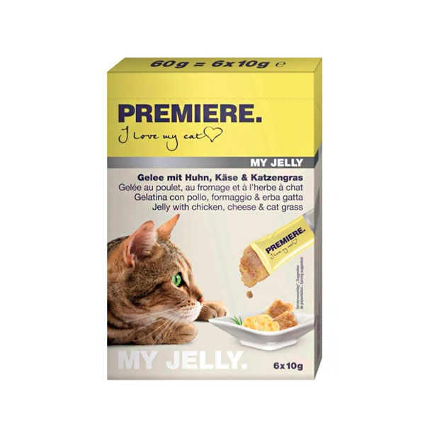 Ласощі в желе Premier my jelly з куркою та сиром, 6х10 г