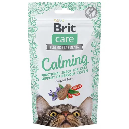 Лакомство Brit Care Cat Snack Calming для кошек с курицей, мятой и ягодами годжи 50 гр.