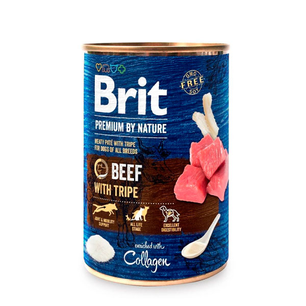 Brit Premium By Nature Beef with Tripe Вологий корм для собак з яловичиною та тельбухами