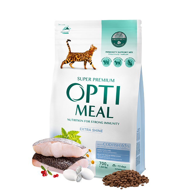 Optimeal сухой корм для кошек с высоким содержанием трески