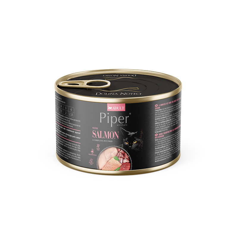 Влажный корм Dolina Noteci Piper Salmon для кошек, с лососем, 185 г