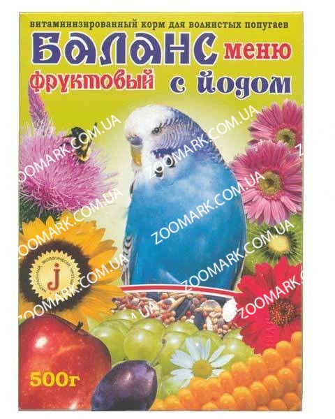 Корм для папуг для папуг Баланс - меню фруктовий з йодом 500 гр ВІМ