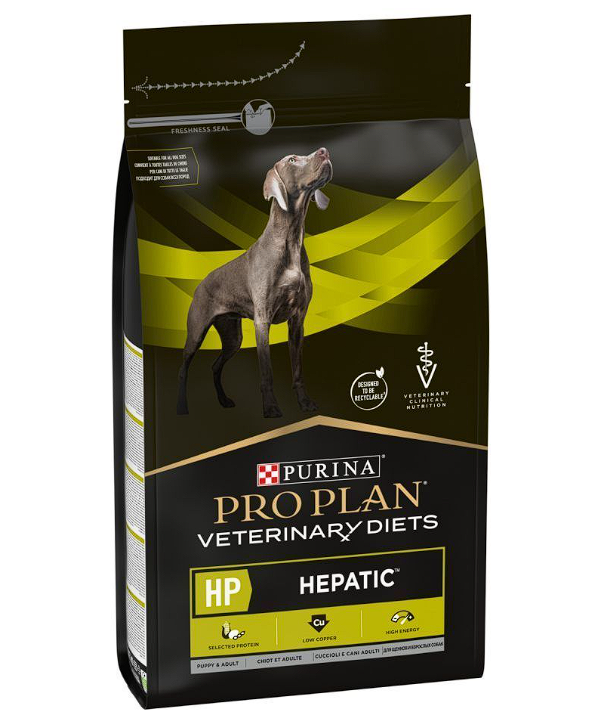 Сухий корм Purina Pro Plan Veterinary Diets HP Hepatic для собак для підтримки печінки при печінковій недостатності, 3 кг  