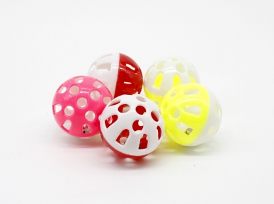 Мячики цветные с колокольчиком набор 5 шт, 5 см