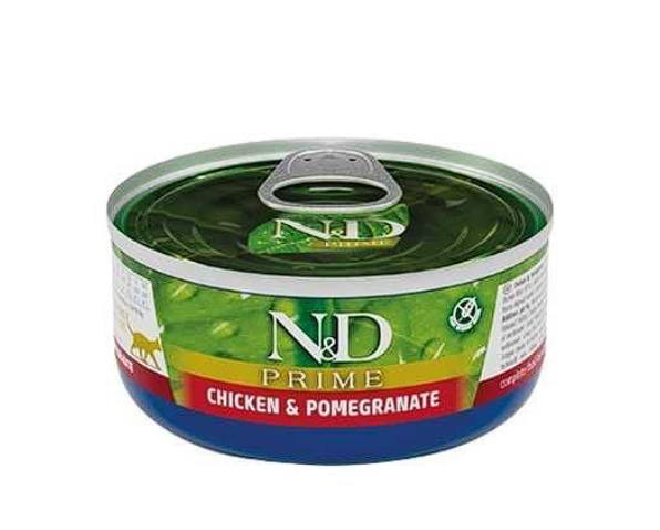 Влажный корм Farmina N&D Grain Free Prime Chicken для кошек, с курицей и гранатом, 70 г  