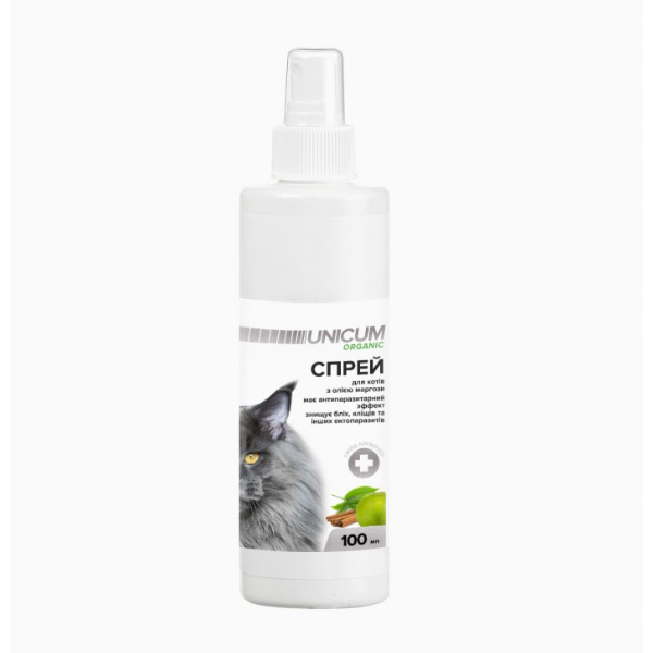 Спрей Unicum Organic протипаразитарний для котів, 100 мл