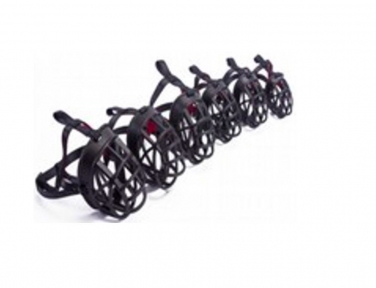 Намордник резиновый черный/красный