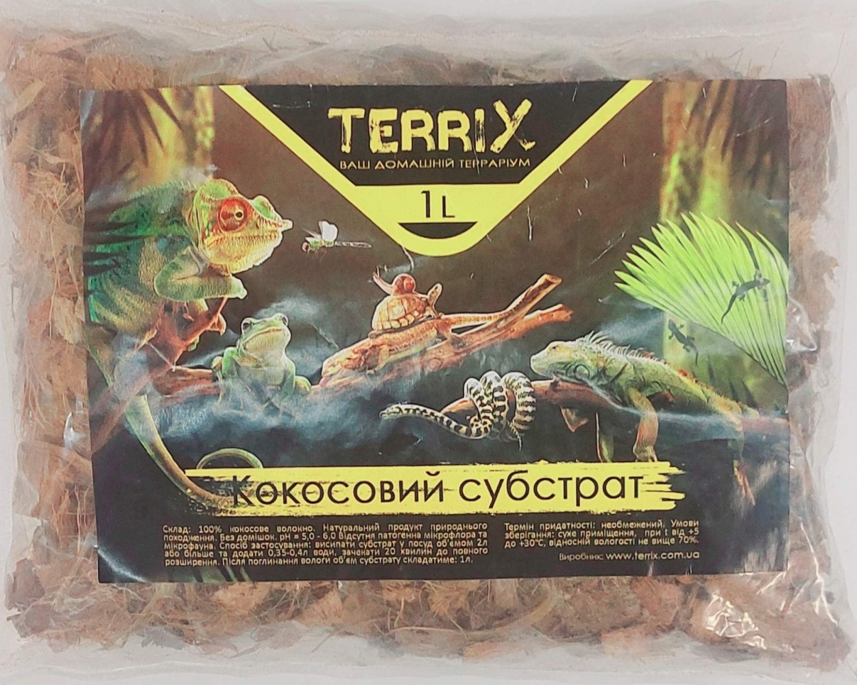 Кокосовый субстрат TerriX большие чипсы