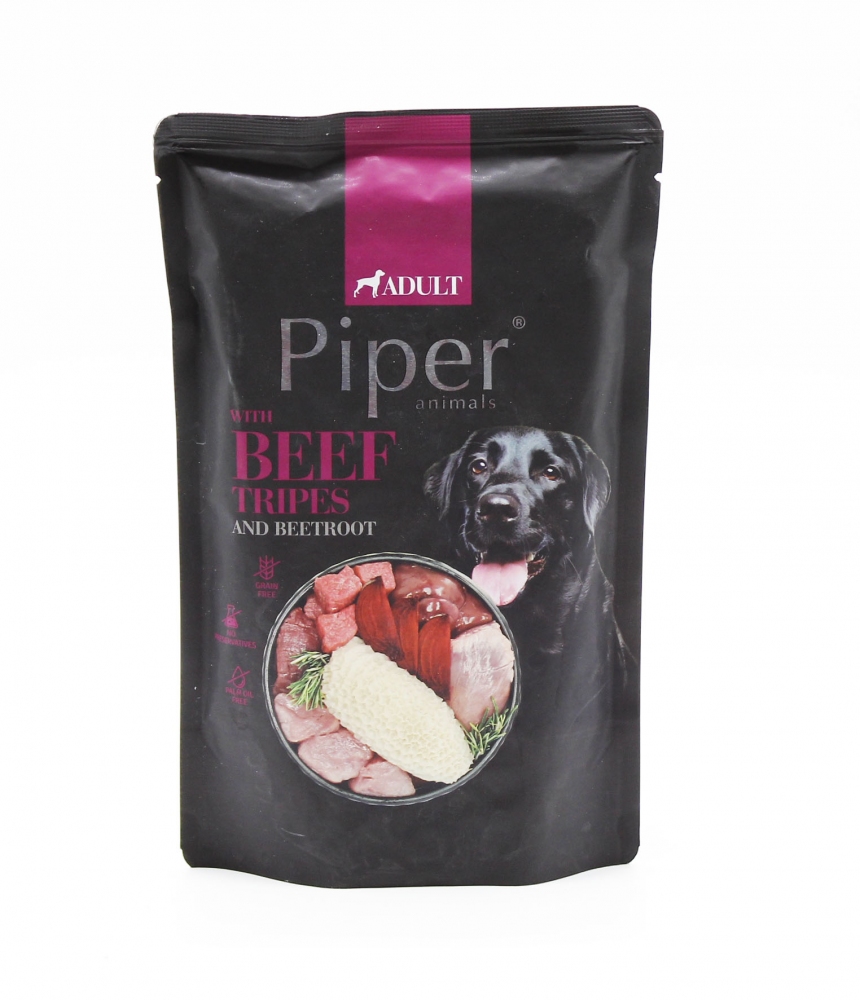 Вологий корм Dolina Noteci Piper Beef Tripe & Beetroot для собак, з рубцем та буряком, 500 г