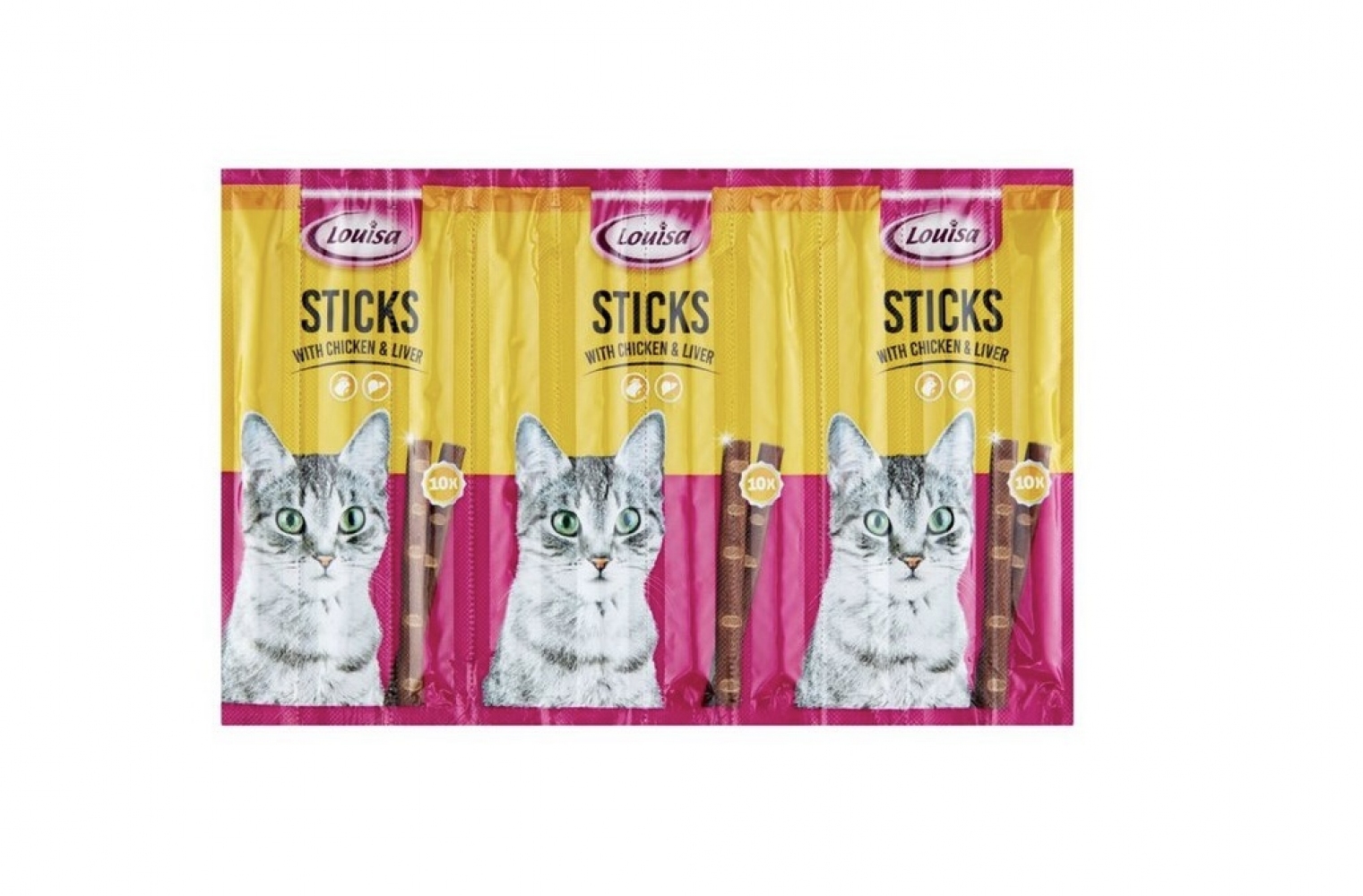 Ласощі для котів Палички Louisa, блістер 10 шт по 5 г