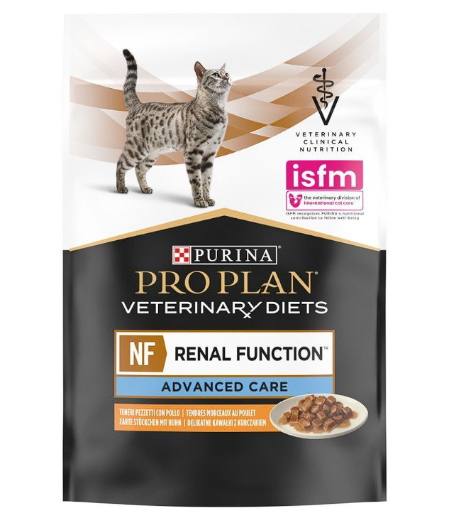 Влажный корм Purina Pro Plan Veterinary Diets NF Kidney Function Advanced Care Mousse для кошек с продвинутой стадией почечной недостаточности, мусс, 85 г  