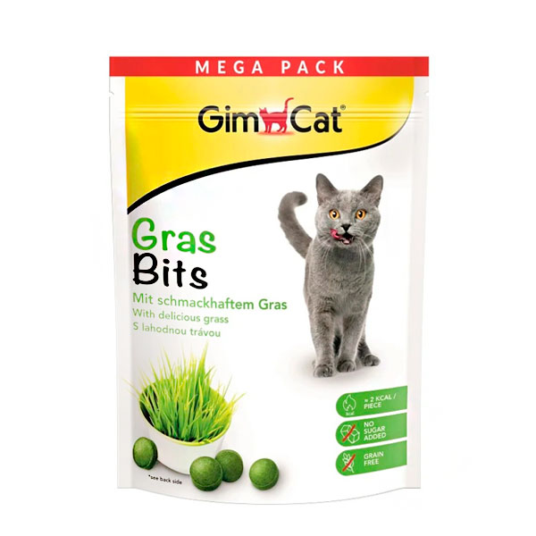 GimCat Gras Bits Вітамінізовані трав'яні кульки для котів, 425 г