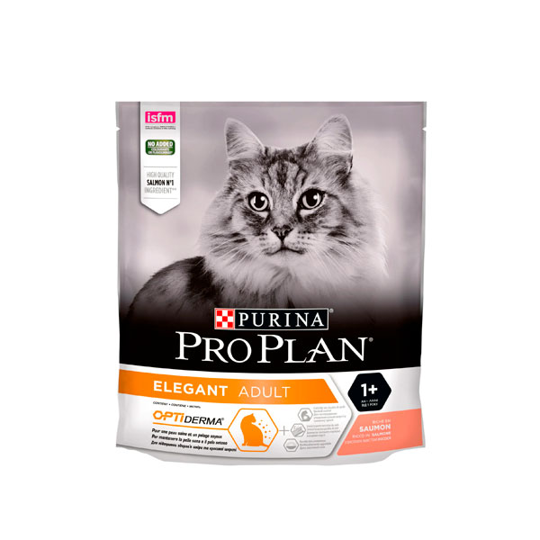 PRO PLAN Elegant сухой корм для кошек с чувствительной кожей и от выпадения шерсти с лососем