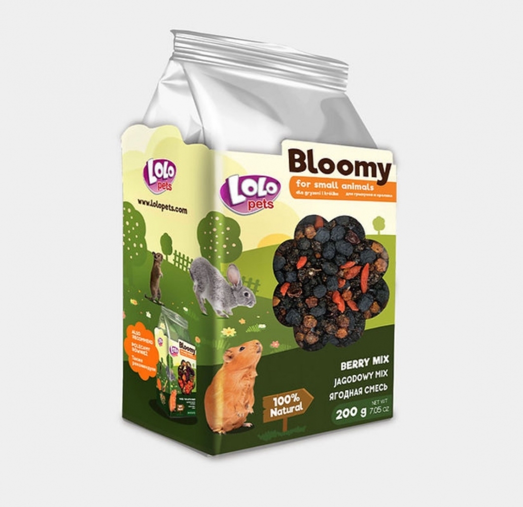 Bloomy ягодный микс для грызунов, 200 г, LoloPets
