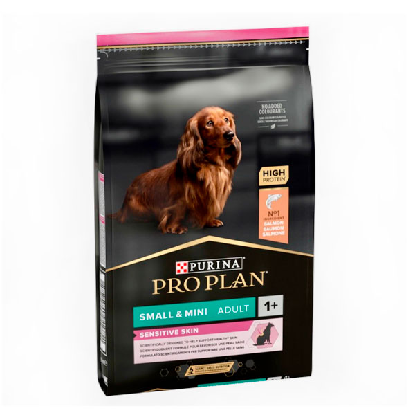 PRO PLAN Small & Mini Sensitive Skin сухой корм для взрослых собак мелких пород с чувствительной кожей с лососем