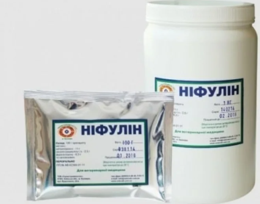 Порошок Нифулин (УкрВетПромПостач) – для крупного рогатого скота и свиней – противоглистное средство.