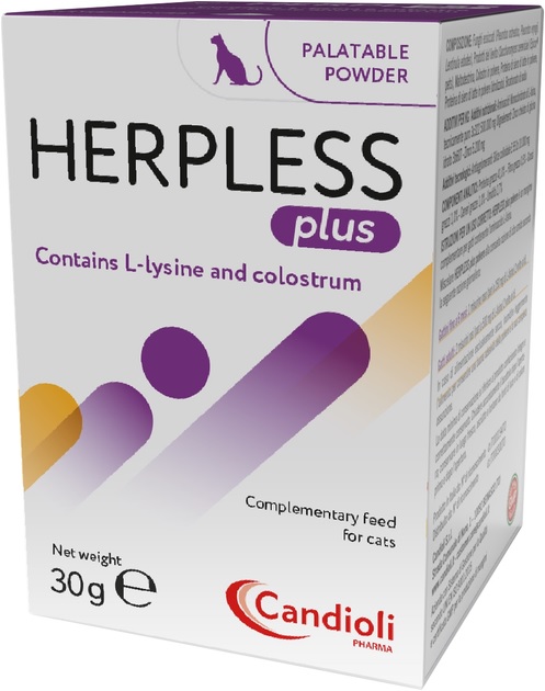 Порошок Herpless Plus Candioli для кішок противірусний, 30 г
