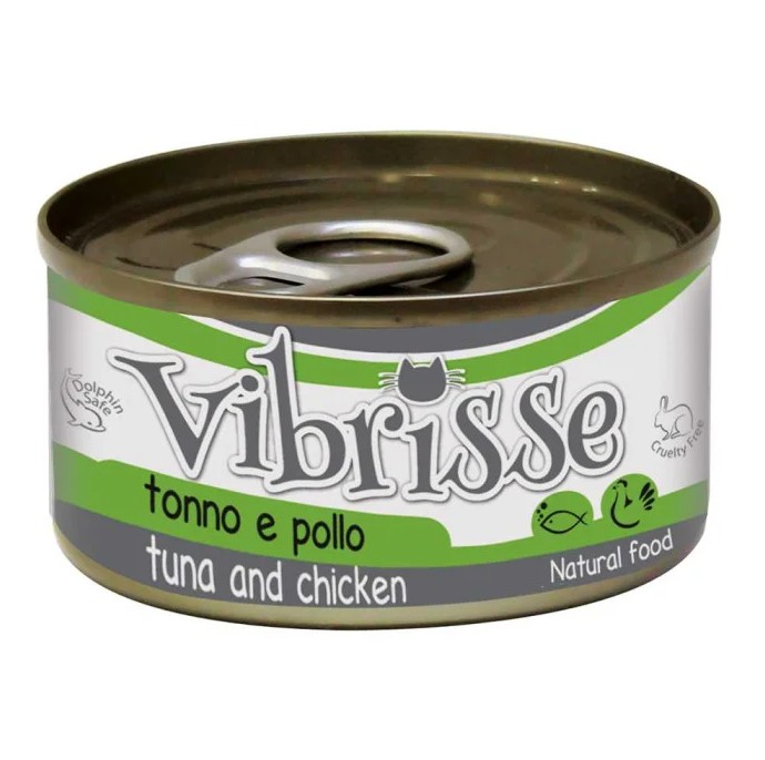 Консерва Vibrisse с тунцом и курицей для кошек, 70 г