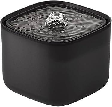 Фонтан AutoWater Clean з підсвічуванням usb Темно-сірий 3 л. 18*18*17 см.