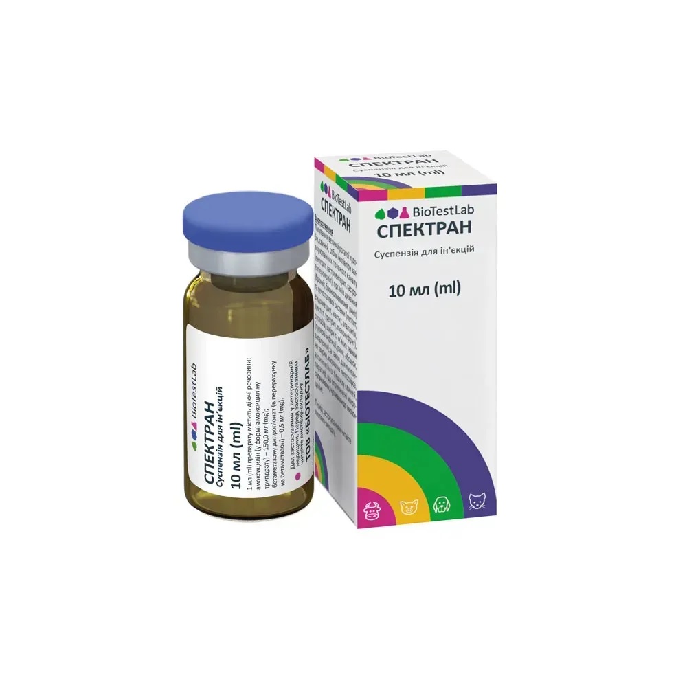 Антибактеріальний Спектран (15% амок+бетаметазон), BioTestLab 10мл, Акція.