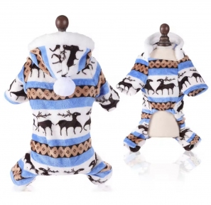 Комбинезон с оленями синий