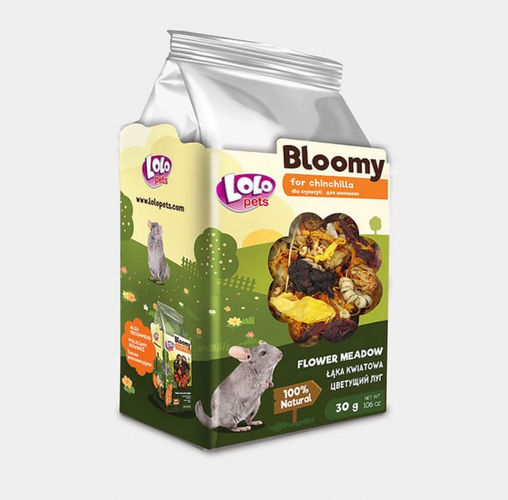 Lolopets корм для шиншилл цветущий луг 30 г 74121