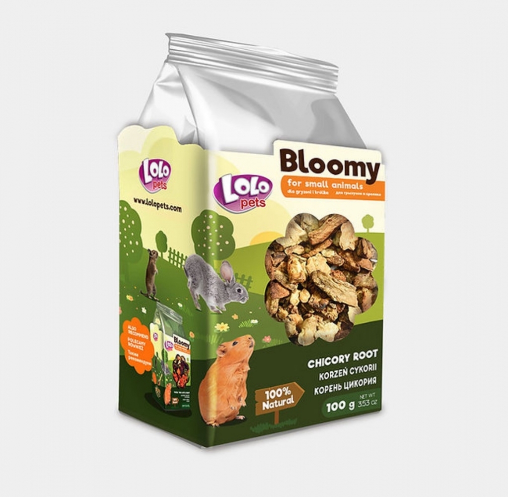 Bloomy корень цикория для грызунов, 100 г, LoloPets