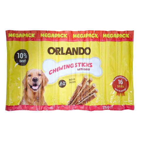 Лакомство для собак, палочки ORLANDO DOG MEGAPACK, 16 шт по 11 г