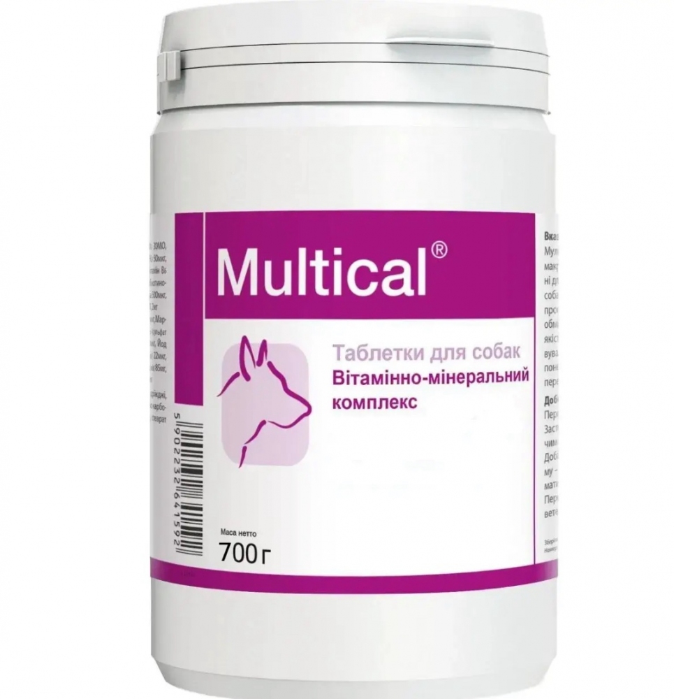 Витамины для собак Dolfos MultiCal Dog, мультивитаминный комплекс, 700 г 