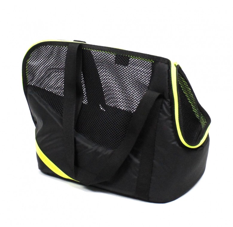 Сумка Крос чорна (салатова смуга)