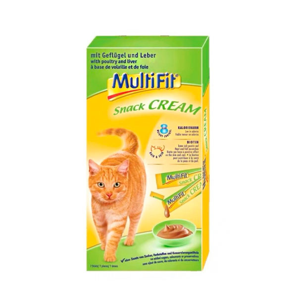 Сливочное лакомство MultiFit с птицей и печенью, 7х15 г