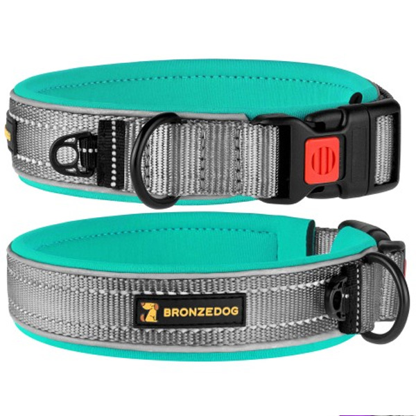 Нашийник з неопрену світловідбиваючий Бірюза