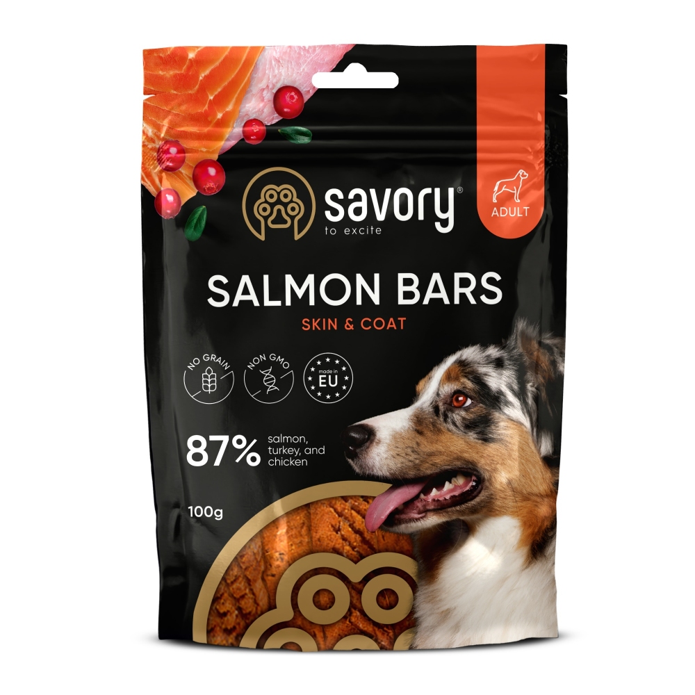Джерки Savory Bars With Salmon, батончики с лососем 100 гр.