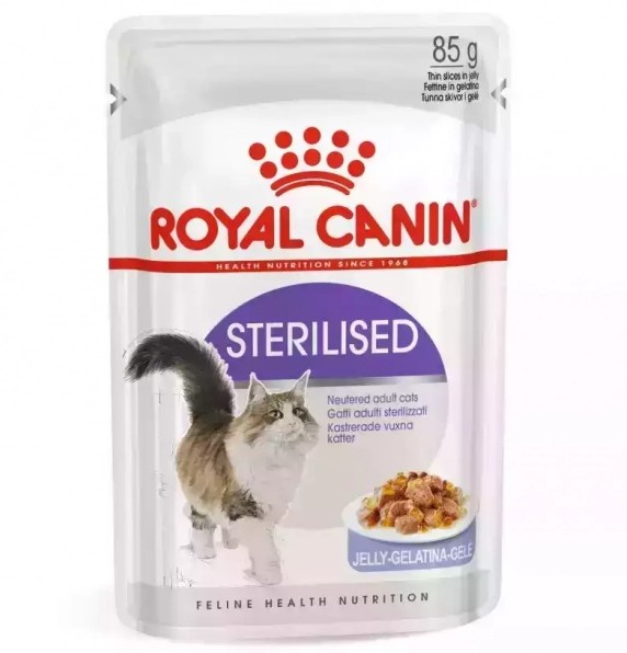 Royal Canin STERILISED JELLY для стерилизованных кошек и кастрированных котов в желе