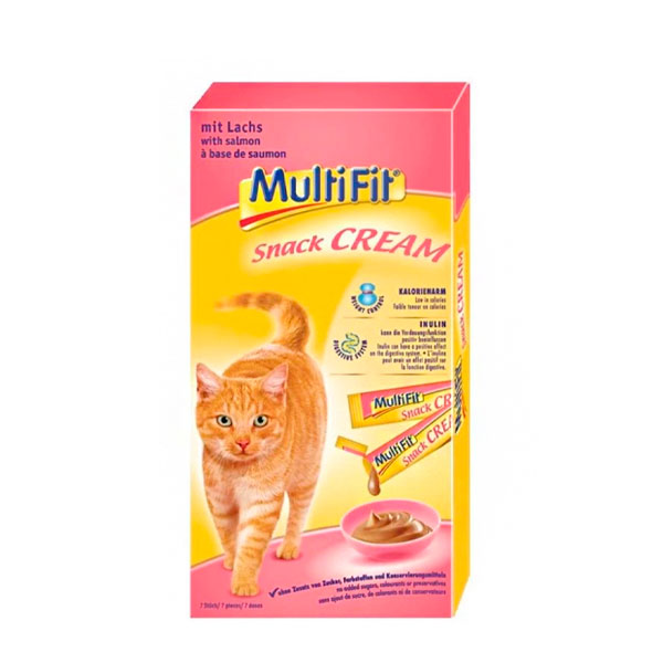 Сливочное лакомство MultiFit с лососем, 7х15 г