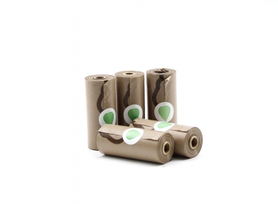 Пакеты для уборки за собакой биоразлагаемые, 15 шт (30x23 см)