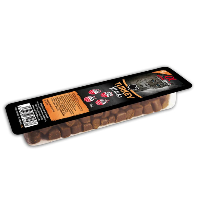апіввологі ласощі з індички, Alpha Spirit AS CAT Snacks Turkey, кубики, 35г.