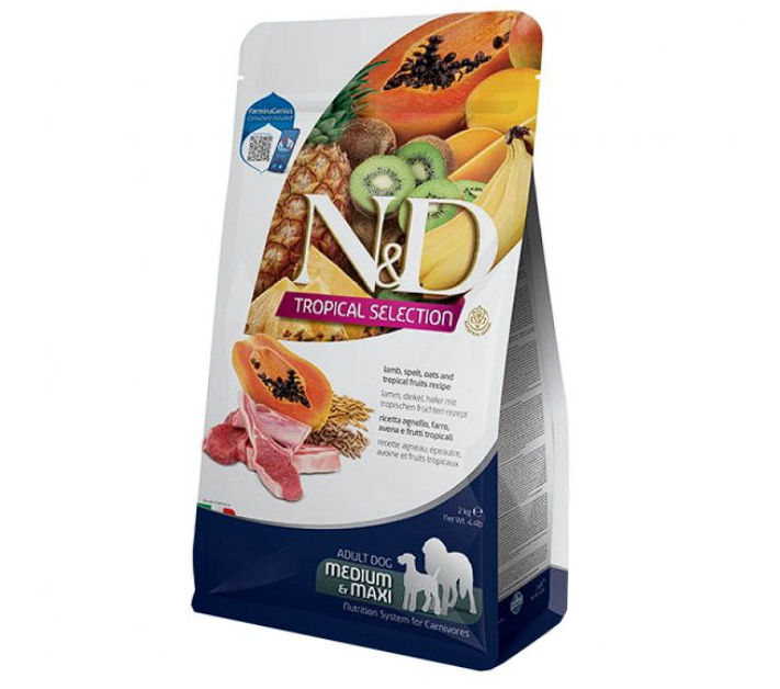 Сухой корм Farmina N&D Tropical Selection Dog Lamb Adult Medium & Maxi для взрослых собак средних и крупных пород, с ягненком, ПРОБНИК 100 г  