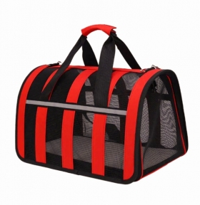 Сумка тканевая сетка красная, 45х26х20 см