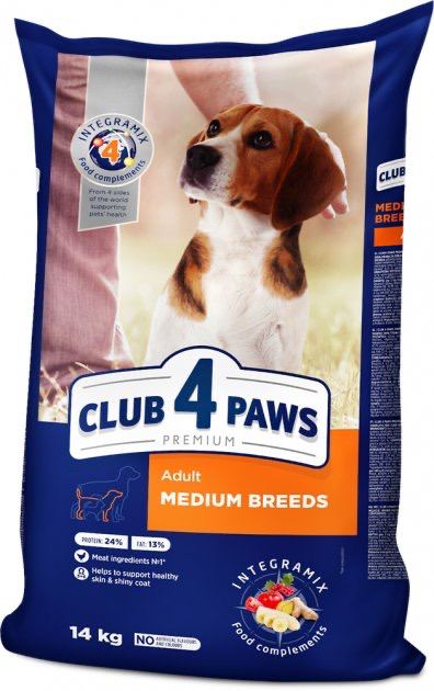 Club 4 paws (Клуб 4 лапи) PREMIUM для собак середніх порід