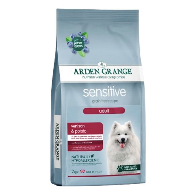 Сухий корм Arden Grange Venison & Potato Adult для собак, з олениною і картоплею, 2 кг
