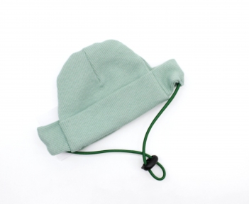 Шапка Бини трикотаж светло-зеленая