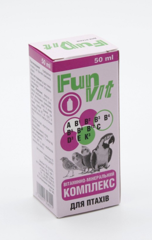 Витаминно-минеральный комплекс FunVit для птиц, 50 мл