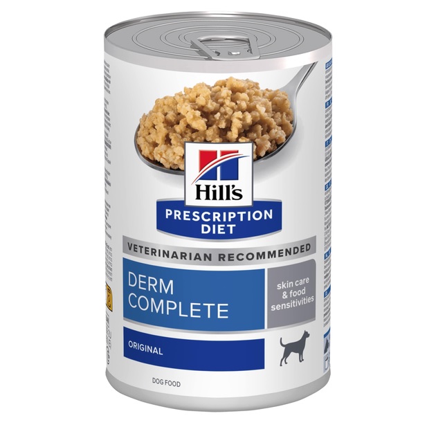 Вологий корм Hill's PD Wet Canine Derm Complete з рисом та яйцем для собак при харчовій алергії та атопічному дерматиті 370 гр.