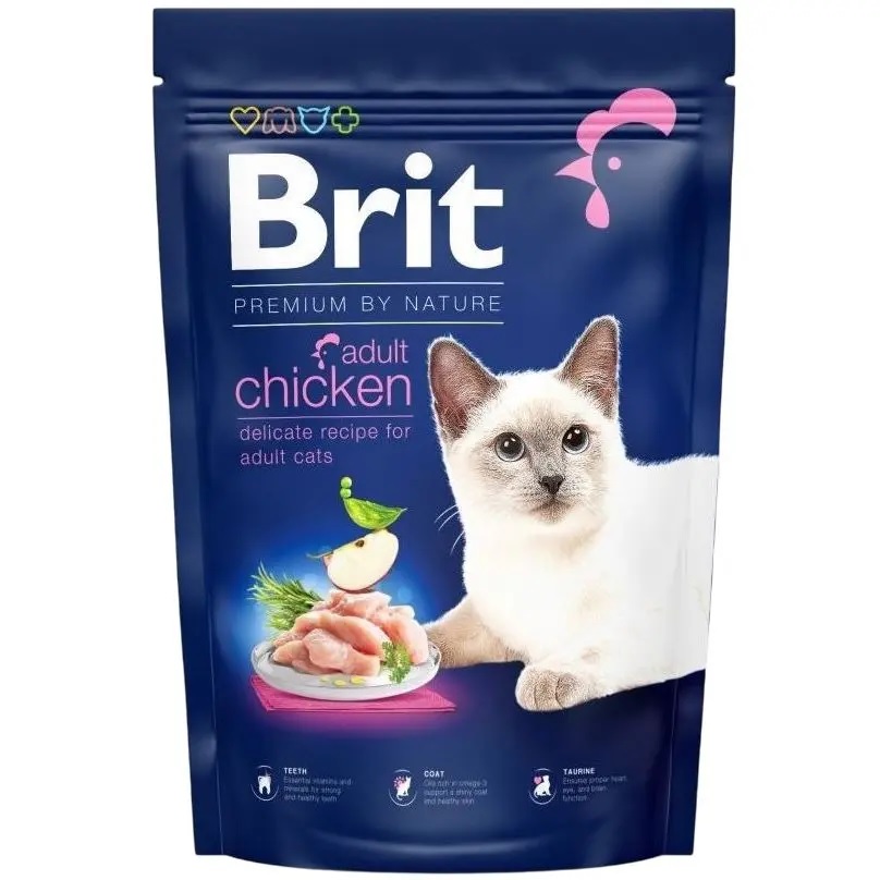 Сухий корм для котів Brit Premium Nature Cat Adult Chicken з куркою