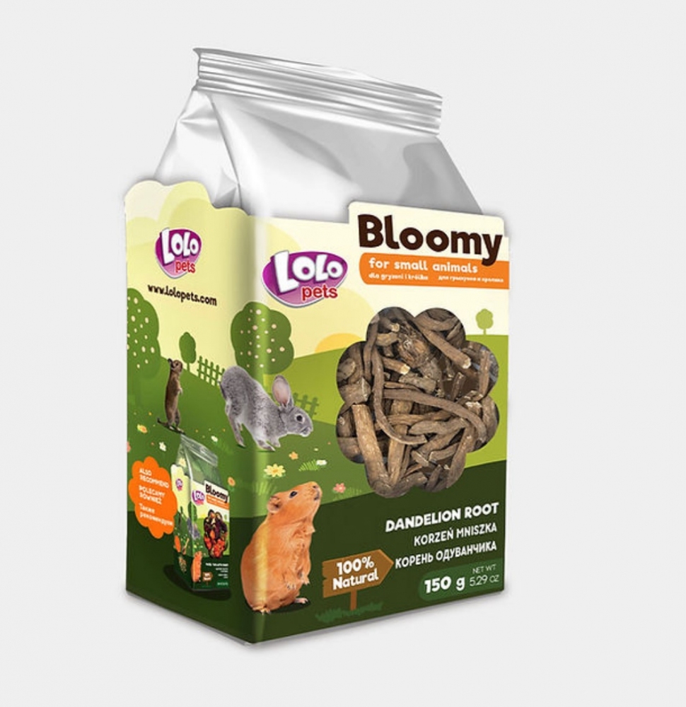 Bloomy корінь кульбаби для гризунів, 150 г, LoloPets