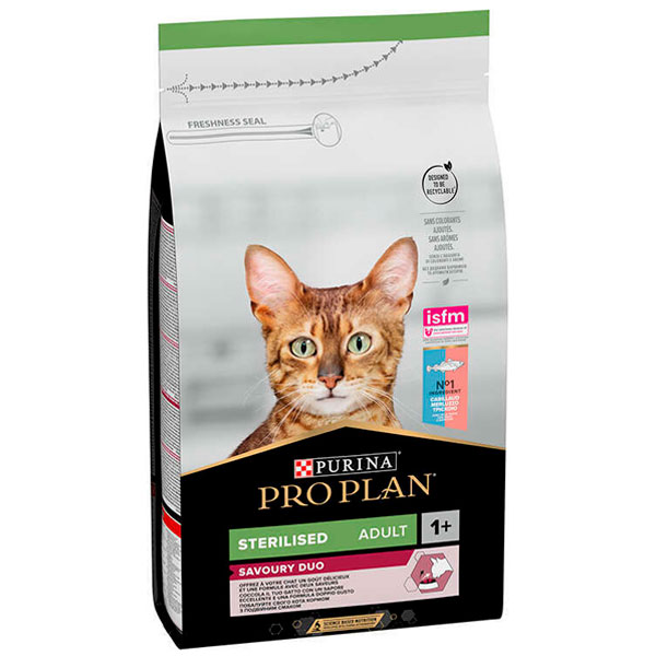 Pro Plan Sterilised Cod & Trout корм для стерилізованих котів з тріскою та форелью
